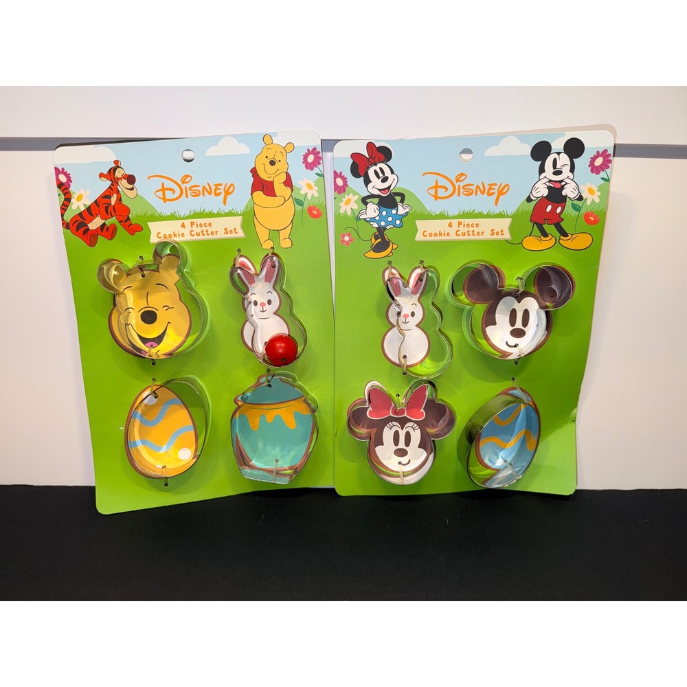 Disney Easter Cookie Cutter Set Mickey Minnie Winnie the Pooh 8pc Metal New